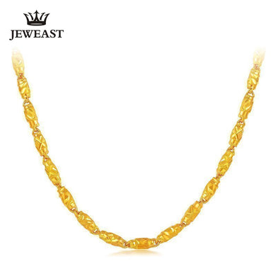 24K Pure Gold Necklace Real AU 999 Solid Gold Chain Simple Beautiful Upscale Trendy Classic Party Fine Jewelry Hot Sell New 2018