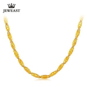 24K Pure Gold Necklace Real AU 999 Solid Gold Chain Simple Beautiful Upscale Trendy Classic Party Fine Jewelry Hot Sell New 2018