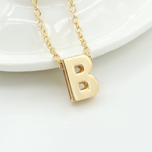 26 Alphabet Necklace Women 26 Letters Pendant Necklace Alloy Clavicle Chain Necklace For Party