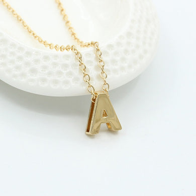 26 Alphabet Necklace Women 26 Letters Pendant Necklace Alloy Clavicle Chain Necklace For Party
