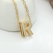 Load image into Gallery viewer, 26 Alphabet Necklace Women 26 Letters Pendant Necklace Alloy Clavicle Chain Necklace For Party