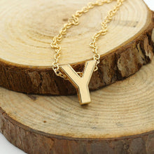 Load image into Gallery viewer, 26 Alphabet Necklace Women 26 Letters Pendant Necklace Alloy Clavicle Chain Necklace For Party