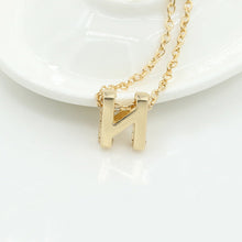 Load image into Gallery viewer, 26 Alphabet Necklace Women 26 Letters Pendant Necklace Alloy Clavicle Chain Necklace For Party