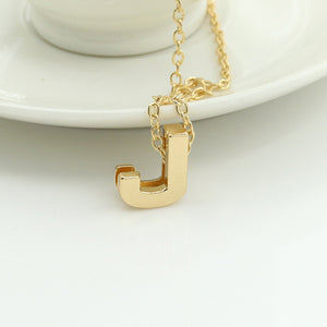 26 Alphabet Necklace Women 26 Letters Pendant Necklace Alloy Clavicle Chain Necklace For Party