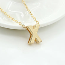 Load image into Gallery viewer, 26 Alphabet Necklace Women 26 Letters Pendant Necklace Alloy Clavicle Chain Necklace For Party