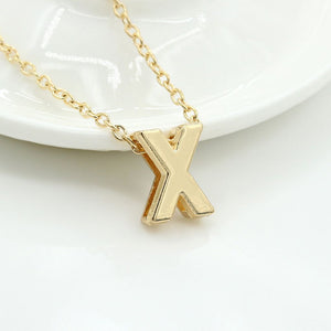 26 Alphabet Necklace Women 26 Letters Pendant Necklace Alloy Clavicle Chain Necklace For Party