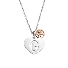 Carica l&#39;immagine nel visualizzatore di Gallery, 26 Letters Necklaces Pendants Silver Alphabet Heart Necklaces Rose Gold Tree of Life Stainless Steel Fashion Jewelry