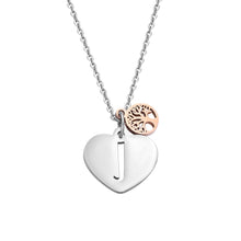 Carica l&#39;immagine nel visualizzatore di Gallery, 26 Letters Necklaces Pendants Silver Alphabet Heart Necklaces Rose Gold Tree of Life Stainless Steel Fashion Jewelry