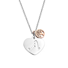 Carica l&#39;immagine nel visualizzatore di Gallery, 26 Letters Necklaces Pendants Silver Alphabet Heart Necklaces Rose Gold Tree of Life Stainless Steel Fashion Jewelry