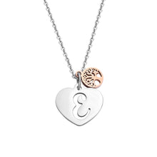 Carica l&#39;immagine nel visualizzatore di Gallery, 26 Letters Necklaces Pendants Silver Alphabet Heart Necklaces Rose Gold Tree of Life Stainless Steel Fashion Jewelry