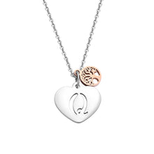 Carica l&#39;immagine nel visualizzatore di Gallery, 26 Letters Necklaces Pendants Silver Alphabet Heart Necklaces Rose Gold Tree of Life Stainless Steel Fashion Jewelry