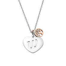 Carica l&#39;immagine nel visualizzatore di Gallery, 26 Letters Necklaces Pendants Silver Alphabet Heart Necklaces Rose Gold Tree of Life Stainless Steel Fashion Jewelry