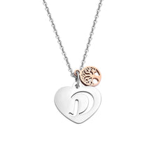 Carica l&#39;immagine nel visualizzatore di Gallery, 26 Letters Necklaces Pendants Silver Alphabet Heart Necklaces Rose Gold Tree of Life Stainless Steel Fashion Jewelry