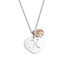 Carica l&#39;immagine nel visualizzatore di Gallery, 26 Letters Necklaces Pendants Silver Alphabet Heart Necklaces Rose Gold Tree of Life Stainless Steel Fashion Jewelry