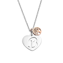 Carica l&#39;immagine nel visualizzatore di Gallery, 26 Letters Necklaces Pendants Silver Alphabet Heart Necklaces Rose Gold Tree of Life Stainless Steel Fashion Jewelry