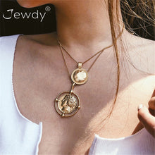 Load image into Gallery viewer, 26 Styles Bohemian Multi layer Pendant Necklaces For Women Fashion Golden Geometric Charm Chains Necklace Jewelry