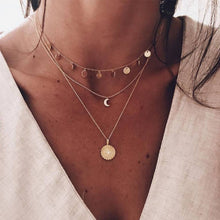 Load image into Gallery viewer, 26 Styles Bohemian Multi layer Pendant Necklaces For Women Fashion Golden Geometric Charm Chains Necklace Jewelry