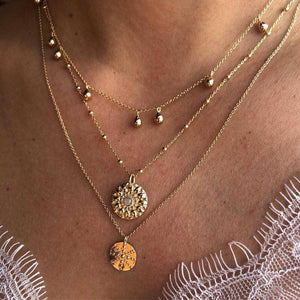 26 Styles Bohemian Multi layer Pendant Necklaces For Women Fashion Golden Geometric Charm Chains Necklace Jewelry