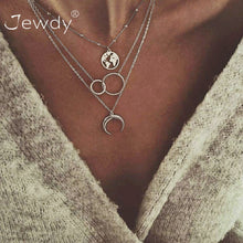 Load image into Gallery viewer, 26 Styles Bohemian Multi layer Pendant Necklaces For Women Fashion Golden Geometric Charm Chains Necklace Jewelry