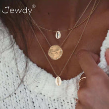 Load image into Gallery viewer, 26 Styles Bohemian Multi layer Pendant Necklaces For Women Fashion Golden Geometric Charm Chains Necklace Jewelry