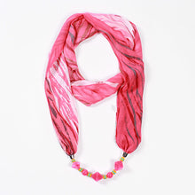 Load image into Gallery viewer, 26colors trendy jewelry pendant scarf statement necklace for ladies scarf necklaces Beach Sunscreen accessories neckerchief gift