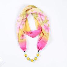 Load image into Gallery viewer, 26colors trendy jewelry pendant scarf statement necklace for ladies scarf necklaces Beach Sunscreen accessories neckerchief gift
