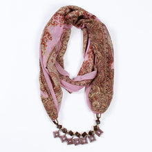 Load image into Gallery viewer, 26colors trendy jewelry pendant scarf statement necklace for ladies scarf necklaces Beach Sunscreen accessories neckerchief gift
