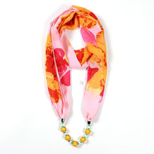 Load image into Gallery viewer, 26colors trendy jewelry pendant scarf statement necklace for ladies scarf necklaces Beach Sunscreen accessories neckerchief gift