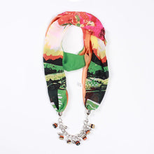 Load image into Gallery viewer, 26colors trendy jewelry pendant scarf statement necklace for ladies scarf necklaces Beach Sunscreen accessories neckerchief gift