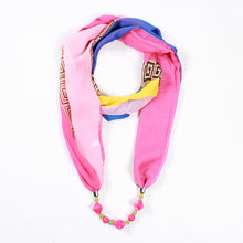 Load image into Gallery viewer, 26colors trendy jewelry pendant scarf statement necklace for ladies scarf necklaces Beach Sunscreen accessories neckerchief gift