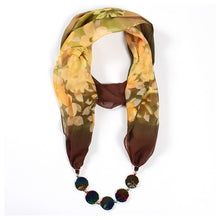 Load image into Gallery viewer, 26colors trendy jewelry pendant scarf statement necklace for ladies scarf necklaces Beach Sunscreen accessories neckerchief gift