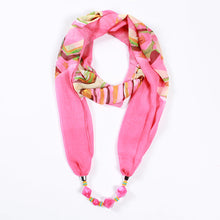 Load image into Gallery viewer, 26colors trendy jewelry pendant scarf statement necklace for ladies scarf necklaces Beach Sunscreen accessories neckerchief gift