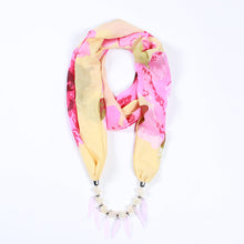 Load image into Gallery viewer, 26colors trendy jewelry pendant scarf statement necklace for ladies scarf necklaces Beach Sunscreen accessories neckerchief gift