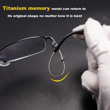 Load image into Gallery viewer, 2Pairs Progressive Multifocal Reading Glasses  Anti-Blue Light Titanium Alloy Presbyopic Glasses Male Business Office Eyewear