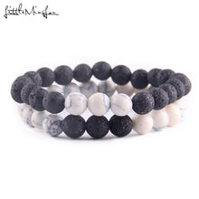 Load image into Gallery viewer, 2Pcs/Set Natural stone beads Couple Lovers best friend bracelet for women yoga Yin Yang Beaded Bracelets Bangles gift for men