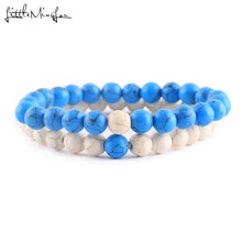 Load image into Gallery viewer, 2Pcs/Set Natural stone beads Couple Lovers best friend bracelet for women yoga Yin Yang Beaded Bracelets Bangles gift for men