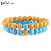 Load image into Gallery viewer, 2Pcs/Set Natural stone beads Couple Lovers best friend bracelet for women yoga Yin Yang Beaded Bracelets Bangles gift for men
