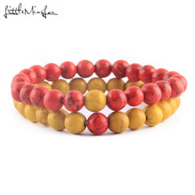 Load image into Gallery viewer, 2Pcs/Set Natural stone beads Couple Lovers best friend bracelet for women yoga Yin Yang Beaded Bracelets Bangles gift for men