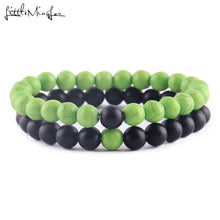 Load image into Gallery viewer, 2Pcs/Set Natural stone beads Couple Lovers best friend bracelet for women yoga Yin Yang Beaded Bracelets Bangles gift for men