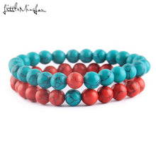 Load image into Gallery viewer, 2Pcs/Set Natural stone beads Couple Lovers best friend bracelet for women yoga Yin Yang Beaded Bracelets Bangles gift for men