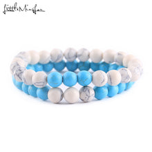 Load image into Gallery viewer, 2Pcs/Set Natural stone beads Couple Lovers best friend bracelet for women yoga Yin Yang Beaded Bracelets Bangles gift for men