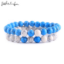 Load image into Gallery viewer, 2Pcs/Set Natural stone beads Couple Lovers best friend bracelet for women yoga Yin Yang Beaded Bracelets Bangles gift for men