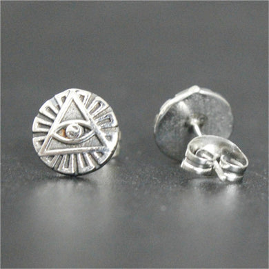 2pair/lot Newest Design Eye Stud Earrings 316L Stainless Steel Fashion Band Party Punk Earrings