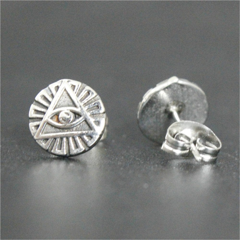 2pair/lot Newest Design Eye Stud Earrings 316L Stainless Steel Fashion Band Party Punk Earrings