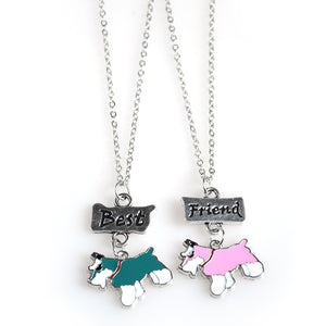2 pz/set Gioielli Best Friends Collane con ciondoli Pendenti Cartoon Bella collana amici Set per bambini Regalo per bambini per ragazze 