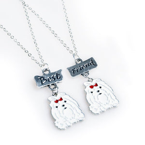 2 pz/set Gioielli Best Friends Collane con ciondoli Pendenti Cartoon Bella collana amici Set per bambini Regalo per bambini per ragazze 