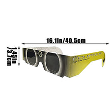 Load image into Gallery viewer, 2x Eclipse Glasses With High-quality Protective Film For Observing Solar E Clipse Create A Very Natural Bright Yellow Sunlight