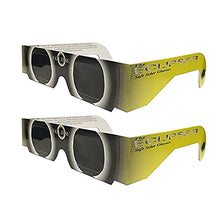 Load image into Gallery viewer, 2x Eclipse Glasses With High-quality Protective Film For Observing Solar E Clipse Create A Very Natural Bright Yellow Sunlight