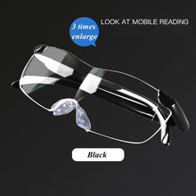 Load image into Gallery viewer, 3.0 times Magnifying Glass Reading Glasses Big Vision 400% up Presbyopic Glasses Magnifier Eyewear Presbyopia