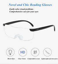 Load image into Gallery viewer, 3.0 times Magnifying Glass Reading Glasses Big Vision 400% up Presbyopic Glasses Magnifier Eyewear Presbyopia